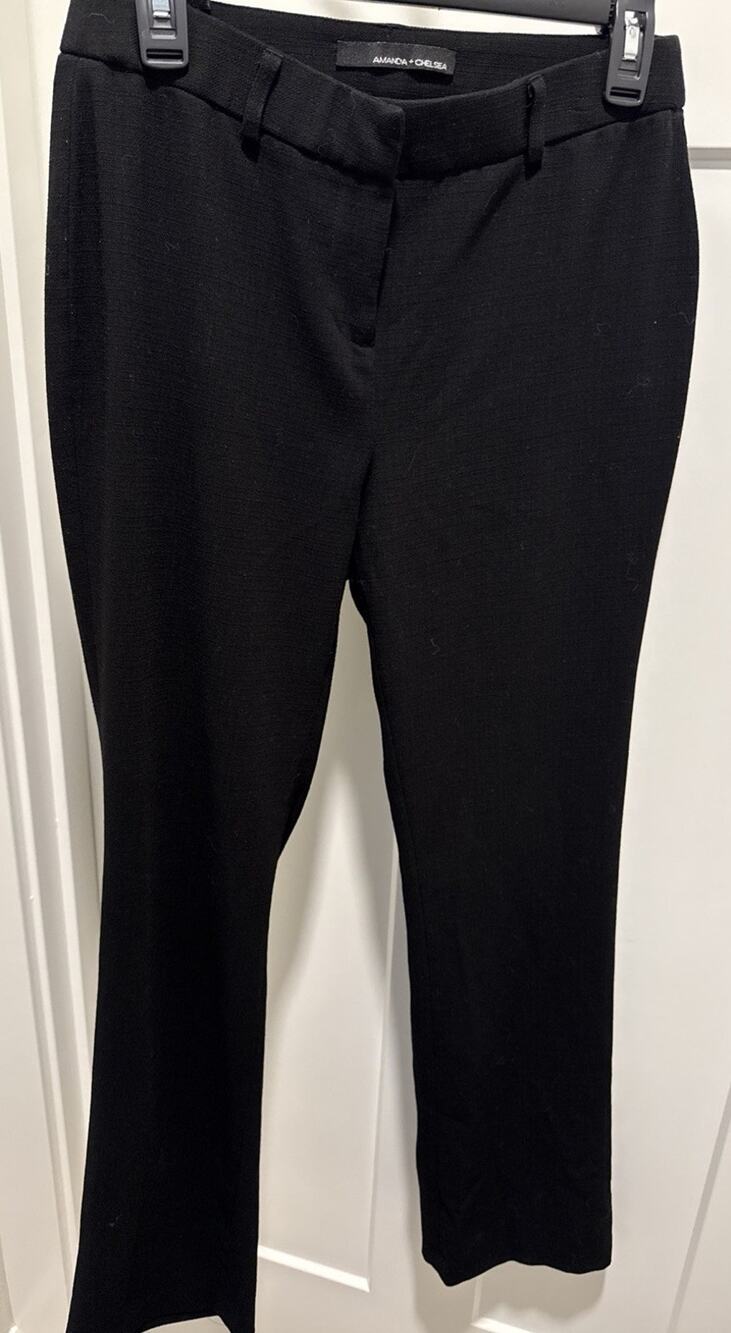 Amanda + Chelsea Women Black Work/Casual Pants Size 4 (RN-120580)